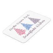 Winterküsse und Snowflake-Wünsche Magnet (Linke Seite)