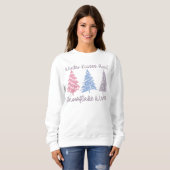 Winterküsse und Snowflake-Wünsche Sweatshirt (Vorne ganz)