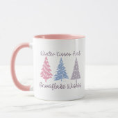 Winterküsse und Snowflake-Wünsche Tasse (Links)