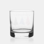Winterküsse und Snowflake-Wünsche Whiskyglas (Rückseite)