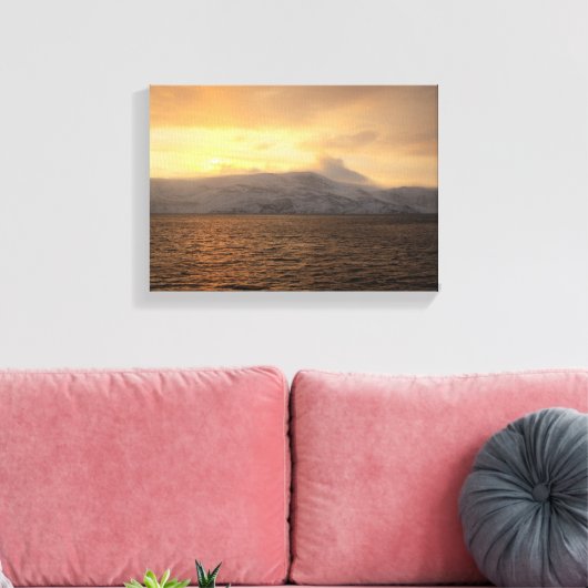 Winterküste Norwegens Leinwanddruck (Insitu (Wohnzimmer))