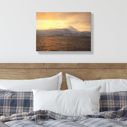 Winterküste Norwegens Leinwanddruck (Insitu (Schlafzimmer))