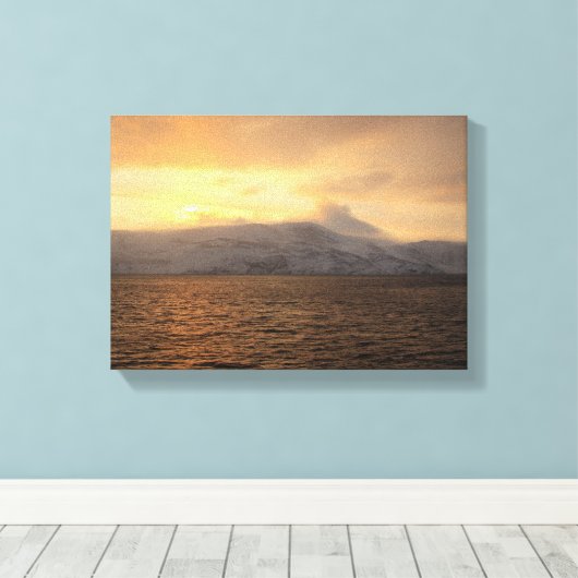 Winterküste Norwegens Leinwanddruck (Insitu (Holzboden))