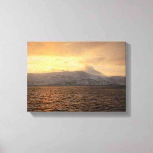 Winterküste Norwegens Leinwanddruck (Vorderseite)