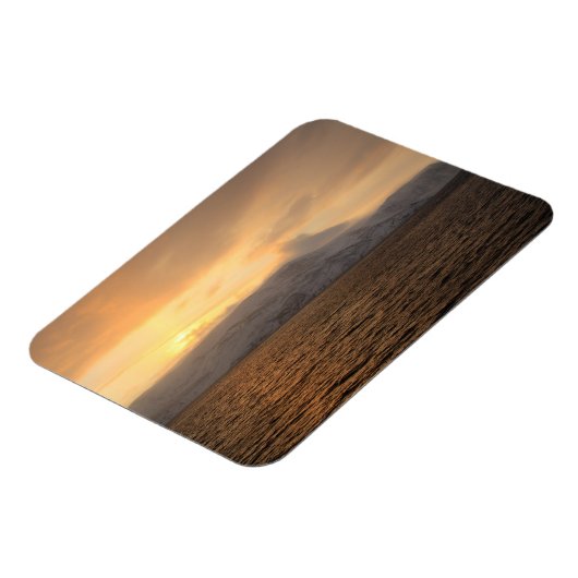 Winterküste Norwegens Magnet (Linke Seite)