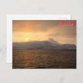 Winterküste Norwegens Postkarte (Vorne/Hinten)
