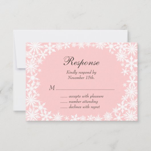 Winterlace auf der blush-UAWG RSVP Karte (Vorderseite)
