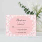 Winterlace auf der blush-UAWG RSVP Karte (Stehend Vorderseite)