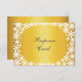 Winterlace auf Gold UAWG RSVP Karte (Vorne/Hinten)