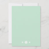 Winterlace auf Mint Baby Dusche Einladung (Rückseite)