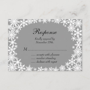 Winterlace auf schwarzem UAWG RSVP Karte