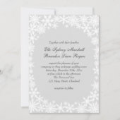 Winterlace on Gray Wedding Einladung (Vorderseite)