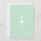 Winterlace on Mint Bridal Dusche Einladung (Rückseite)