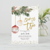 Winterlager Die Baumhütte Brautdusche Einladung (Stehend Vorderseite)