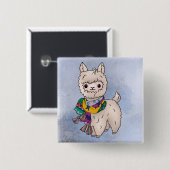 Winterlama Button (Vorne & Hinten)