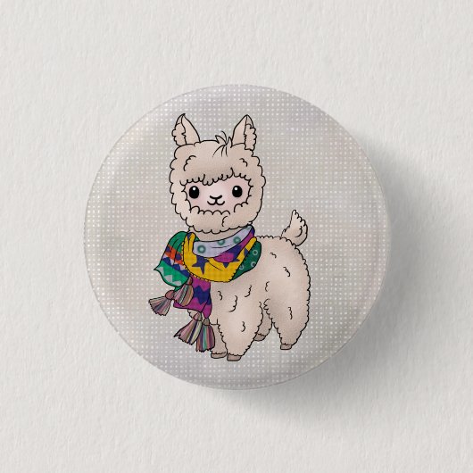 Winterlama Button (Vorderseite)
