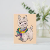 Winterlama Postkarte (Stehend Vorderseite)