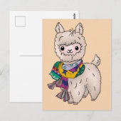 Winterlama Postkarte (Vorne/Hinten)
