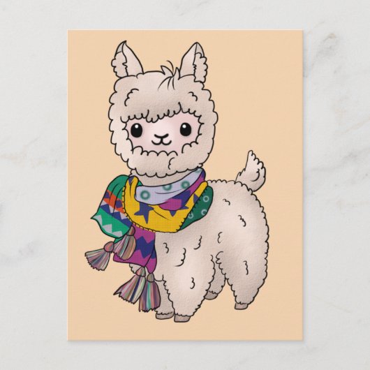 Winterlama Postkarte (Vorderseite)