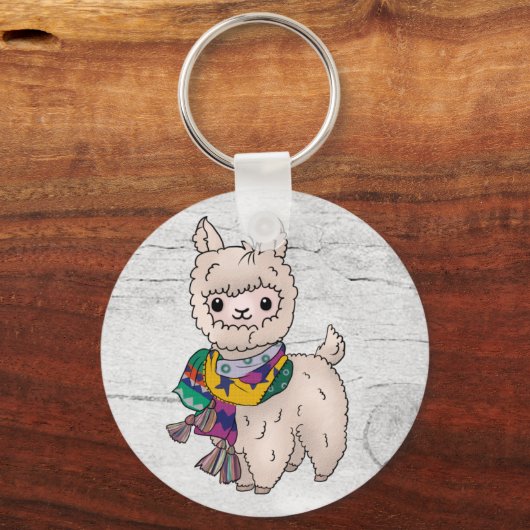 Winterlama Schlüsselanhänger (Vorderseite)