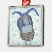 Winterland Schaf-Verzierung Ornament Aus Metall (Links)
