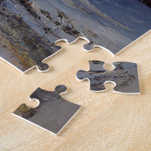 Winterland, Schneeschloss, Retro Burg Malerei Puzzle (Seite)