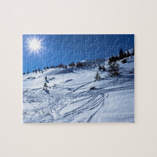 Winterland Wintersonne Puzzle (Horizontal)