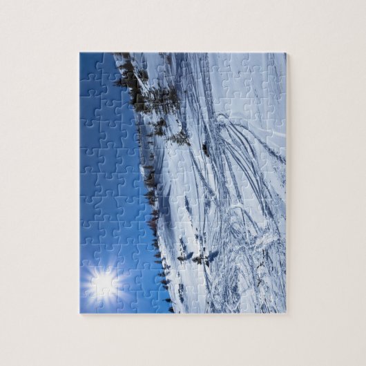 Winterland Wintersonne Puzzle (Vertikal)