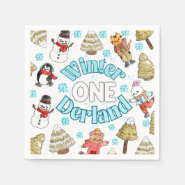 Winterlandbewaldung Party Paper Napkin Serviette