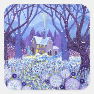 Winterlands 2012 quadratischer aufkleber