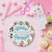 Winterlandschaft 1. Geburtstag Pappteller (Party)