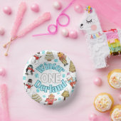 Winterlandschaft 1. Geburtstag Pappteller (Party)