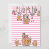 Winterlandschaft 1. Geburtstag Party Winter Einladung (Rückseite)