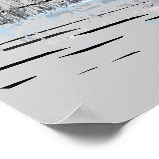 Winterlandschaft 1 poster (Ecke)