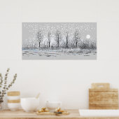 Winterlandschaft 1 poster (Küche)