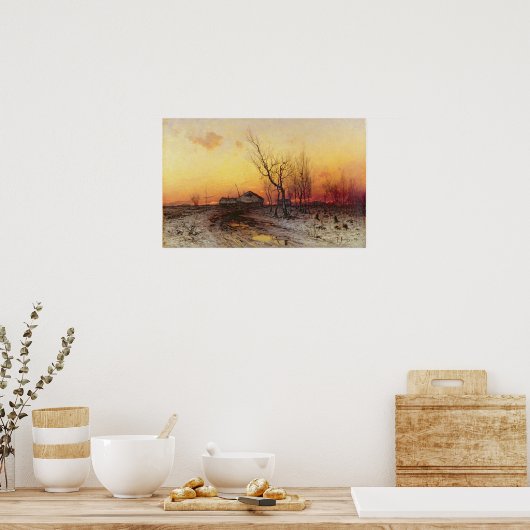 Winterlandschaft 2 poster (Küche)