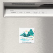Winterlandschaft 2 Zoll Square Magnet (In Situ (Geschirrspüler))