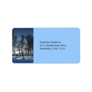 Winterlandschaft Adressaufkleber