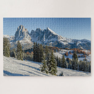 Winterlandschaft Alpe di Siusi Dolomites Puzzle