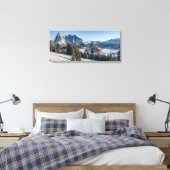 Winterlandschaft Alpe di Siusi - Leinwand (Insitu (Schlafzimmer))