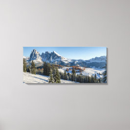 Winterlandschaft Alpe di Siusi - Leinwand