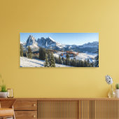 Winterlandschaft Alpe di Siusi - Leinwand (Insitu (Wohnzimmer))