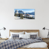 Winterlandschaft Alpe di Siusi - Leinwand (Insitu (Schlafzimmer))