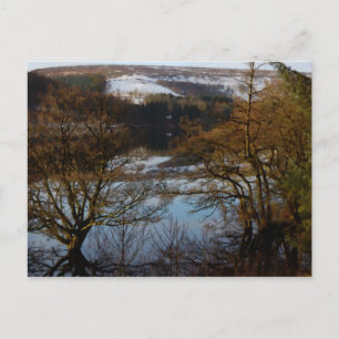 Winterlandschaft am Derwent Reservoir Postkarte