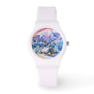 Winterlandschaft Armbanduhr