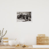 Winterlandschaft auf dem Campingplatz der Continen Poster (Küche)