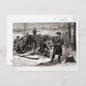 Winterlandschaft auf dem Campingplatz der Continen Postkarte (Vorne/Hinten)