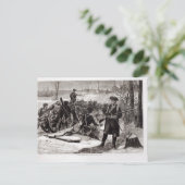 Winterlandschaft auf dem Campingplatz der Continen Postkarte (Stehend Vorderseite)