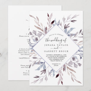 Winterlandschaft auf einer Hochzeit Einladung