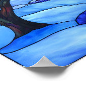 Winterlandschaft aus verkettetem Glas Poster (Ecke)